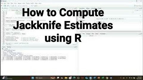 How to Compute Jackknife Estimates using R #r #resampling #jackknife #biascorrection