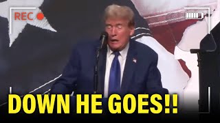 YIKES! Trump NEAR COLLAPSE in Disaster Speech