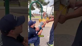 Esse balanço a deixou presa – Veja o resgate