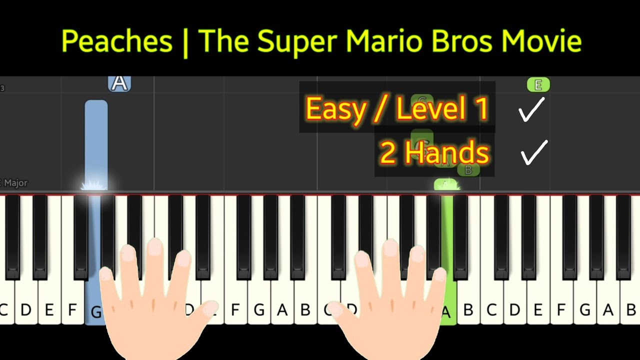 Peaches Piano Solo Super Mario Bro. Movie 2023 Song by 