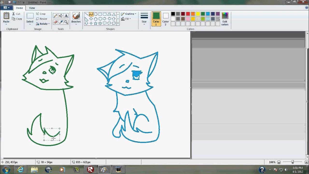 How to draw  warrior cats  on ms paint  3 Old YouTube