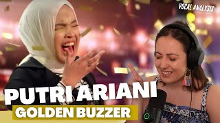 Vocal Coach Reaction (& Analysis) to PUTRI ARIANI receiving the Golden Buzzer | AGT 2023