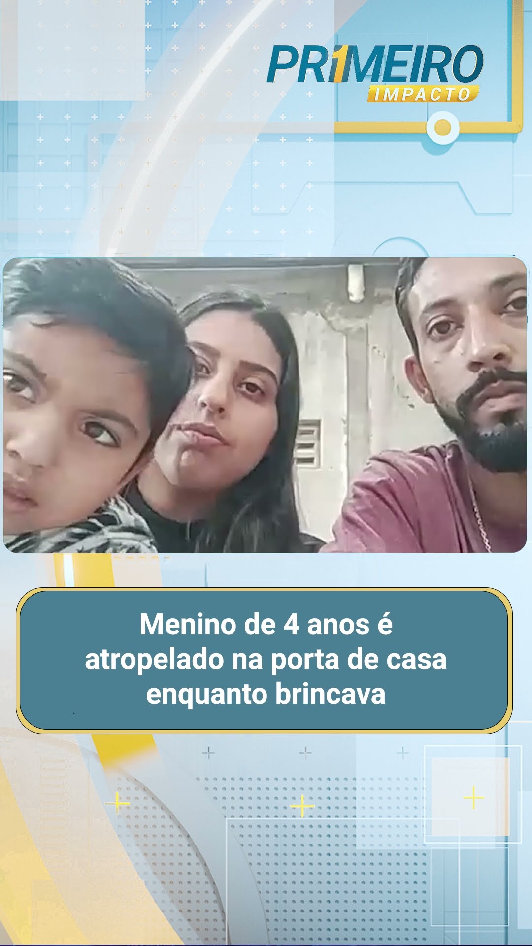 Menino de 4 anos é atropelado na porta de casa enquanto brincava