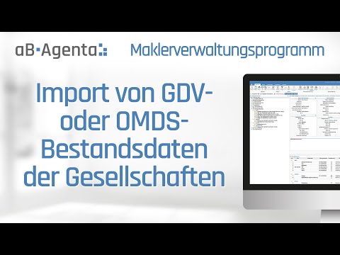 Import von GDV- oder OMDS-Bestandsdaten der Gesellschaften