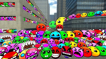 Lobotomy Nextbots | Geometry Dash Difficulty Faces, Angry Munci Family Nextbots on the hotel in Gmod