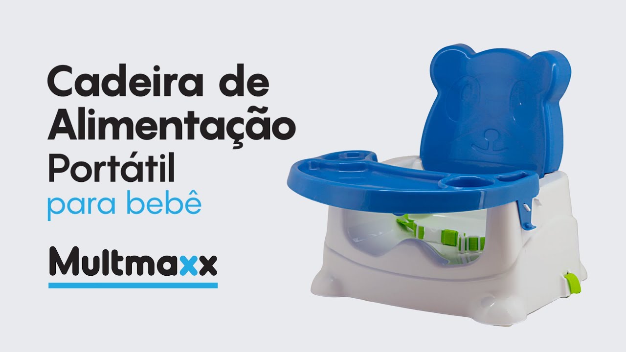 Cadeira de Alimentação Refeição Bebe Portátil, Compacta, Elevatória e Smart  Até 15Kg Multmaxx (Verde)