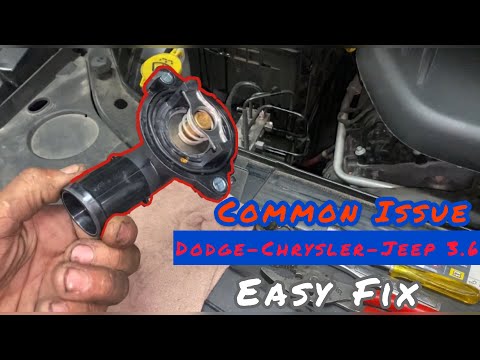 Thermostat Housing Replacement Tutorial (3.6 Dodge, Chrysler & Jeep)  thermostat replacement