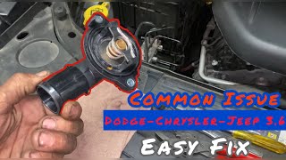 Thermostat Housing Replacement Tutorial (3.6 Dodge, Chrysler & Jeep)  thermostat replacement