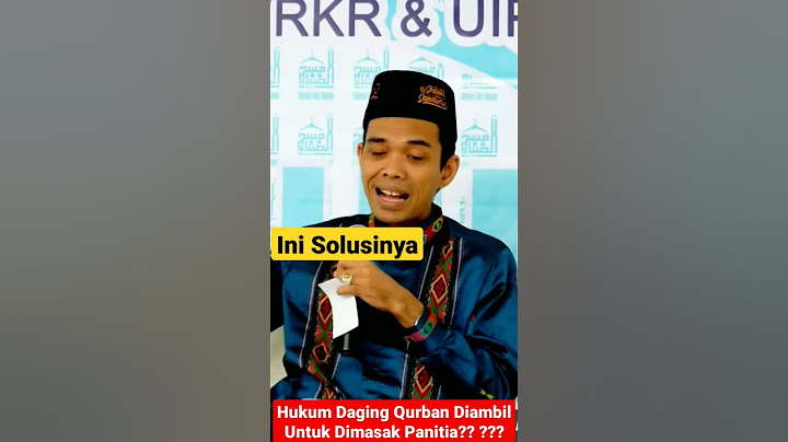 Sulusi Panitia Bisa Mengambil Daging Qurban Untuk Dimasak : Ust Abdul Shomad