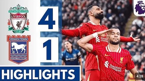 Liverpool vs Ipswich Town 4-1Extended Highlights salah Szoboszlai Gakpo Goals Premier League 2024-25
