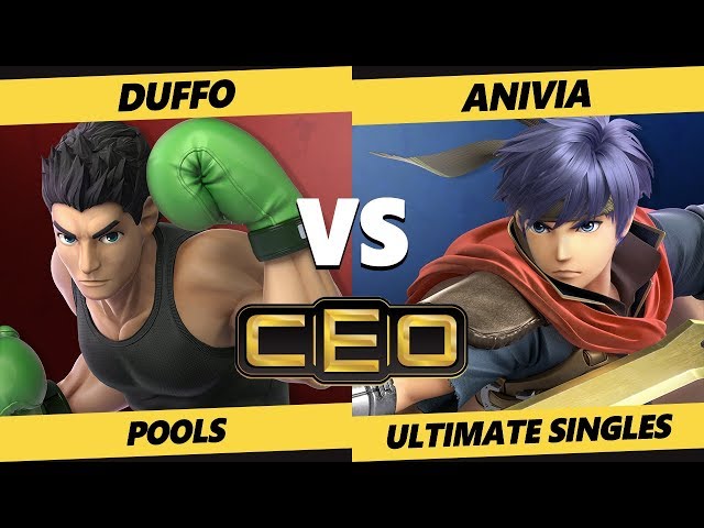 CEO 2019 SSBU - Duffo (Little Mac) Vs. Anivia (Ike) Smash Ultimate Tournament Top 192 Losers