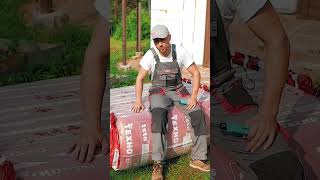 Тест-драйв утеплителя для каркасного дома #стройка #дом #каркасник
