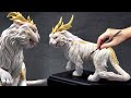 Creating a mythical beast tiger with polymer clay