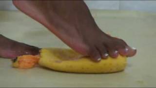 Joicy Crushing Papaya And Other Fruits