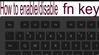 How to Enable/Disable Fn function keys in windows 7/10/11 fn keys not working