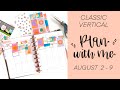 Plan with Me // Classic Vertical Happy Planner // August 2 - 8