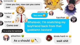 bakugo and shinsou gets jealous? | bnha texts