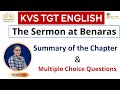 KVS TGT English || The Sermon at Benaras Class 10 NCERT || MCQ on The Sermon at Benaras