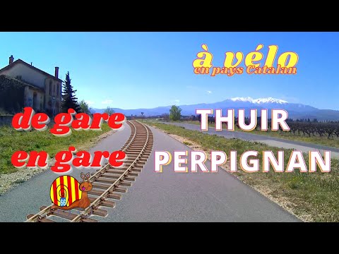 Thuir Perpignan à vélo par la voie verte de l'ancien chemin de fer. Les Pédaleurs 66 en pays Catalan