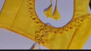 New model back neck blouse design cutting and stitching| blouse ki new design| back neck blouse desi