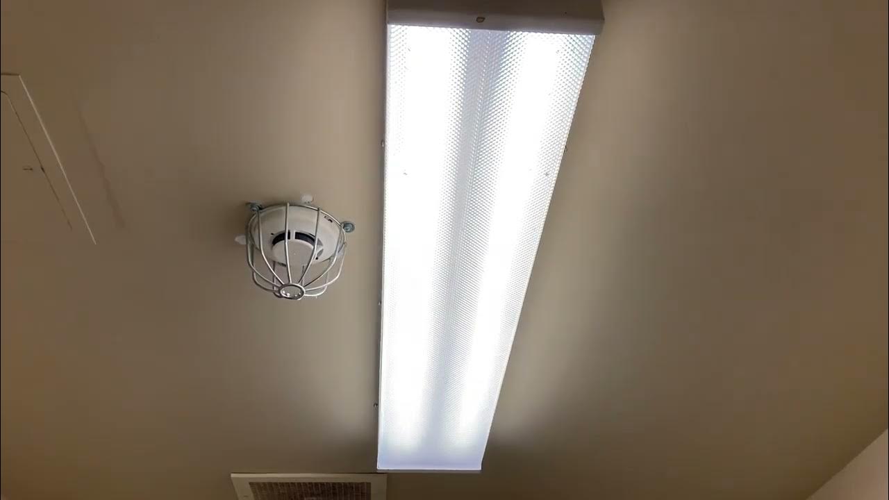 ProgrammedStart Fluorescent Wraparound Light in Restroom YouTube