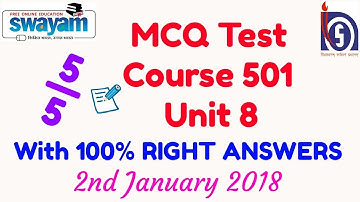 421. MCQ Test, Course 501, Unit 8, with all Right Answers