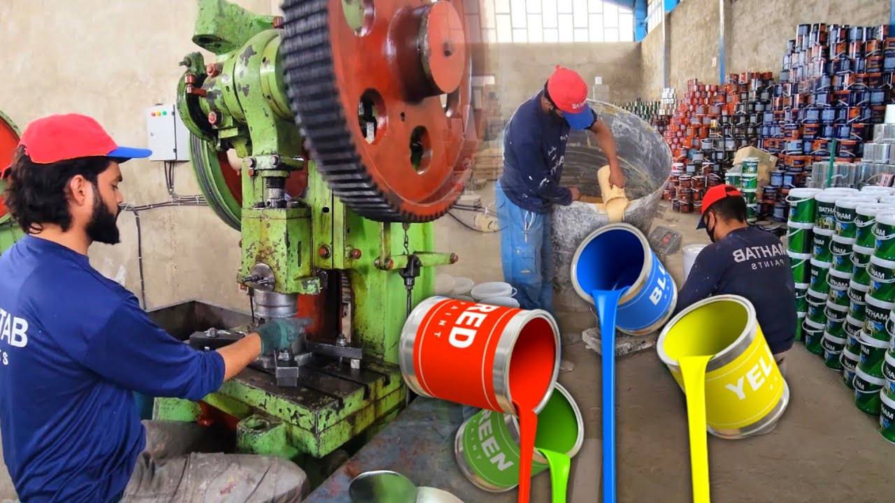 How Paint Canisters are made |  Mass Production of Paint Cans
