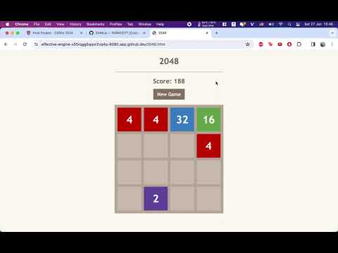 2048 Game - CS50x Final Project
