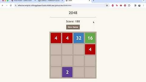 2048 Game - CS50x Final Project