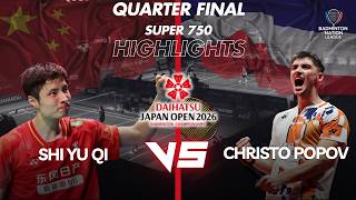 Shi Yu Qi (CHN) VS Christo Popov (FRA) - DAIHATSU Japan Open 2026 - Quarter Final