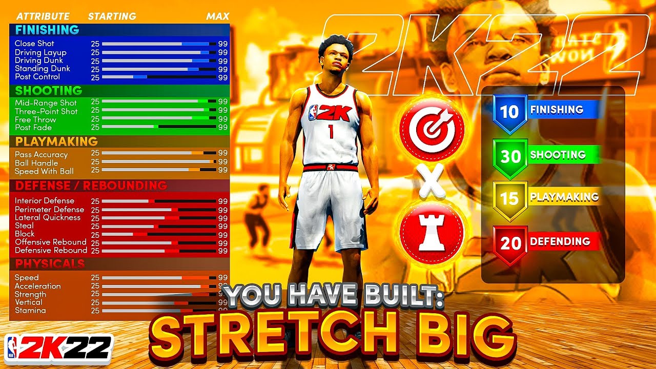 BEST STRETCH BIG BUILD in NBA 2K22! BEST POWER FORWARD BUILD! THE BEST