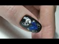 Дизайн ногтей кошачий глаз / Мишка на ногтях
