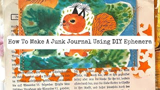 How To Make a Junk Journal Using DIY Ephemera /Step-by-Step Tutorial Using Children's Books Part 1