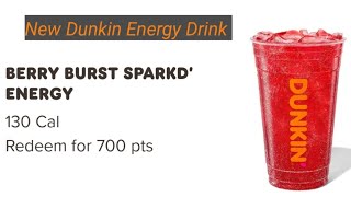 Dunkin Donuts New Berry Burst Sparkd Energy Drink