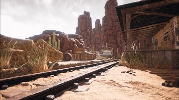 Western Town Level Design in Unreal Engine 4 (Cinematic)