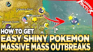 V1.1 Easy Shiny Pokemon in MASSIVE Mass Outbreaks  Pokemon Legends Arceus Daybreak