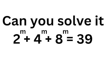 Nice Algebra Math Simplification | Find the Value of m #maths #algebra #education #matholympiad 