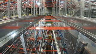 Shuttle Racking System top row view