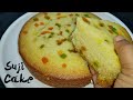 Super soft suji cake  no  oven egg maida condensed milk butter cream  rava cake  kkrtv