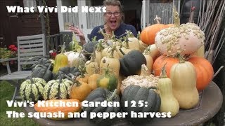 Vivi's Kitchen Garden 125: The squash and pepper harvest.