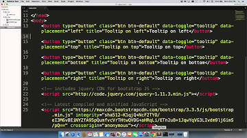How to add Tooltips using Bootstrap