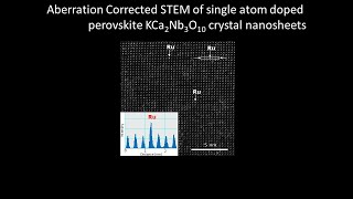 [Materials] Aberration Corrected STEM of single atom doped perovskite KCa2Nb3O10 crystal nanosheets