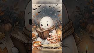📖 Cozy Ghost Reading Wall Art!