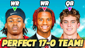 Can I Build a PERFECT 17-0 Team in CFB 26?