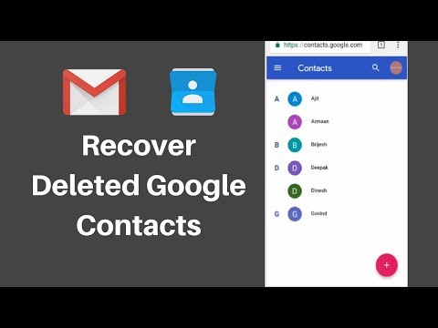 In this video you will learn how to restore / recover your lost deleted contact number from gmail phone. method is useful for both android and...