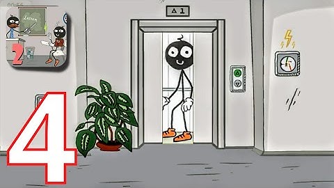 Stickman Escape School 2 - Air Escape Using Escalator Gameplay Walkthrough ( iOS , Android)| Part 04