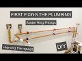 First Fixing the Bathroom water supply with Solder Ring fittings - DIY Journey