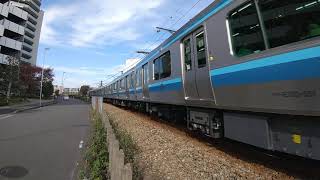 JR相模線橋本～南橋本間 E131系。2021年11月18日の夕方から営業運転を開始。明るい時間帯に橋本駅に来るのは試運転を含めて今日11/19が初。
