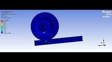 Railwheel and Track: Static Structural Analysis [Equivalent Stress] // ANSYS