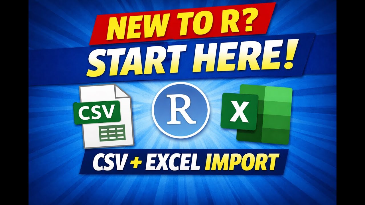 How to Import CSV and Excel Files in RStudio | Complete Beginner Tutorial